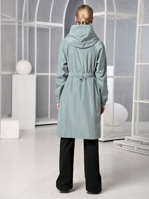 25133 Плащ серо-зеленый - Dizzyway фото 4