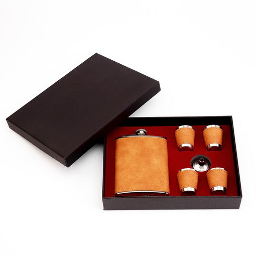 Подарочный набор 6 в 1: фляжка 240 мл, 4 стопки по 30 мл, воронка - Simaland фото 2