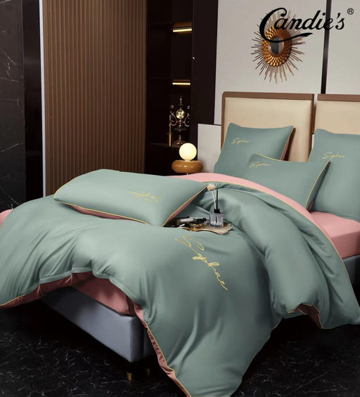 КПБ Candies однотонный с вышивкой CANOV041 Семейный