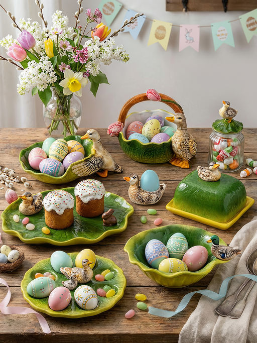 Тарелка д/фарш. яиц 19,5*19,5*7,5 "Уточка" керамика