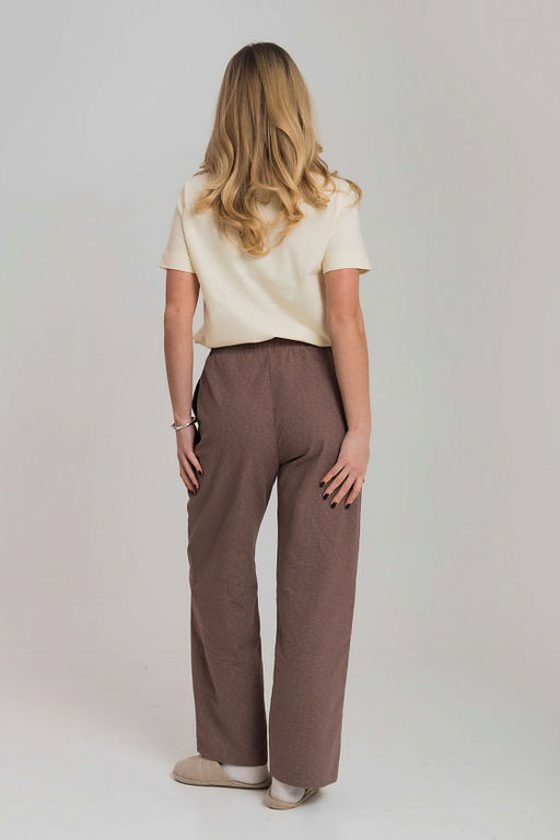 Брюки свободного кроя М325264кг какао/горчица - Елена фото 4