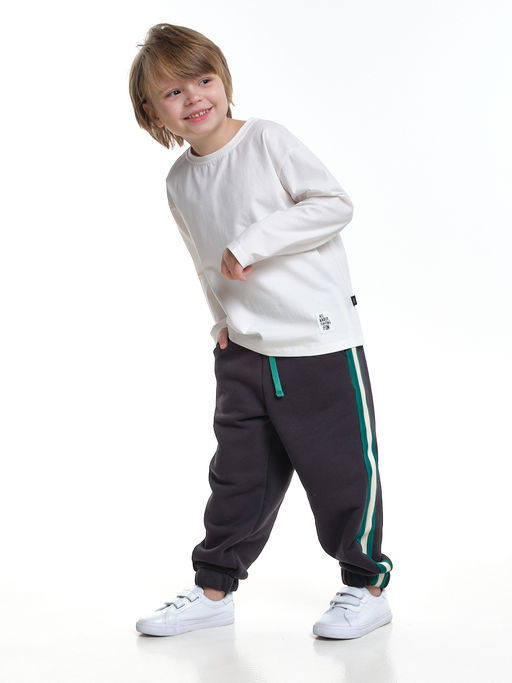 Брюки с лампасом для мальчика штаны спортивные 22-7681 светлый графит - Mini maxi фото 30
