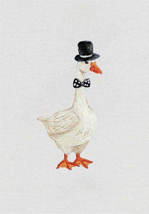 Набор для вышивания PANNA Живая картина JK-2317 Гусь в цилиндре 4 х 7.5 см