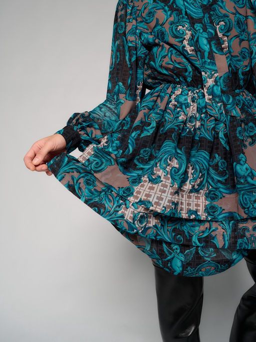 Платье женское 12411-35145 multicolor-turquoise - Maxroses фото 6