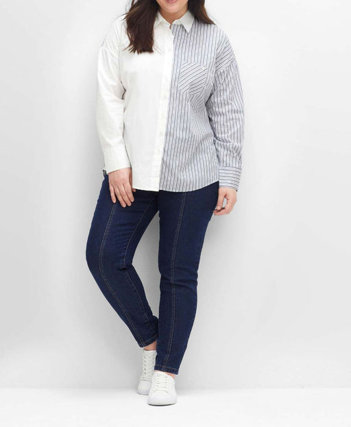 Блузка, белая с рисунком - Sheego фото 3