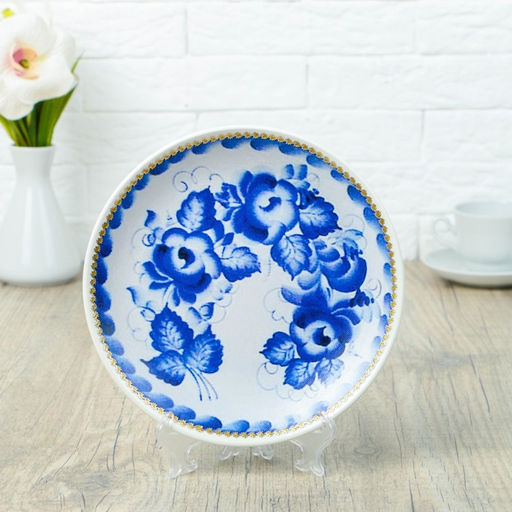 Тарелка декоративная Гжель, D = 20 см - Simaland фото 5