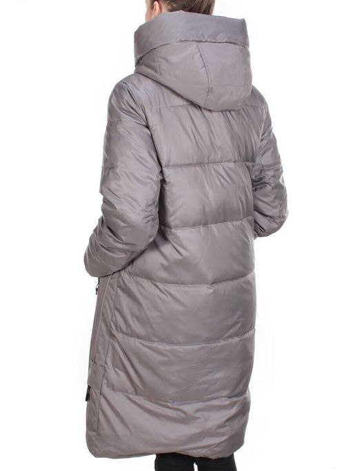 2211 DARK GREY Пальто зимнее женское LYDIA (200 гр. холлофайбер) - Фабричный китай фото 5