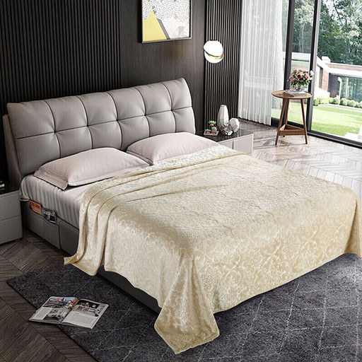 Плед Велсофт Жаккард - Молоко 220х205