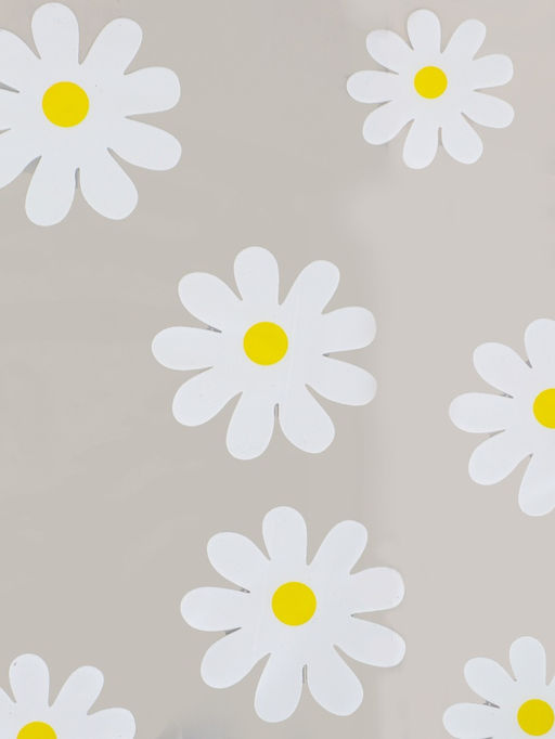 Цена за 20 шт. Пакет подарочный полиэтиленовый, с боковой складкой «Ромашки», 32×52+16 см ± 5%, 60 мкм