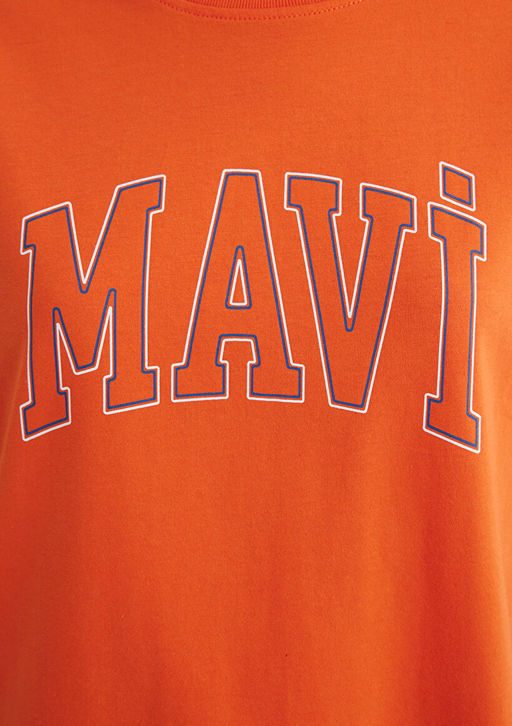 Mavi Logo Bask?l? Turuncu Tisort  фото 6