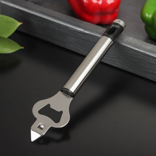 Открывашка Доляна Fargo, 18.5×4.5×2 см, нержавеющая сталь, серебристый