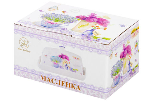 Масленка 13,5*9*6,5 см "Лаванда" NEW BONE CHINA