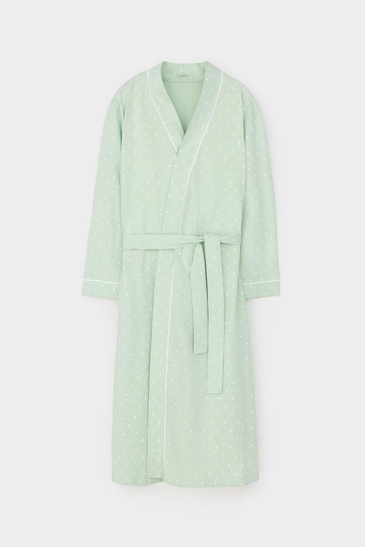 Е 50005/24/пастельно-зеленый,горошек халат жен