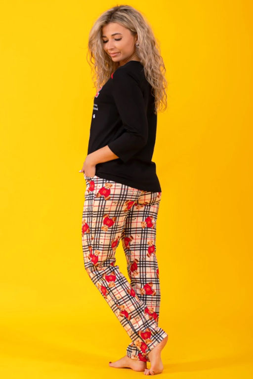 Костюм женский, цвет бежевый черный красный