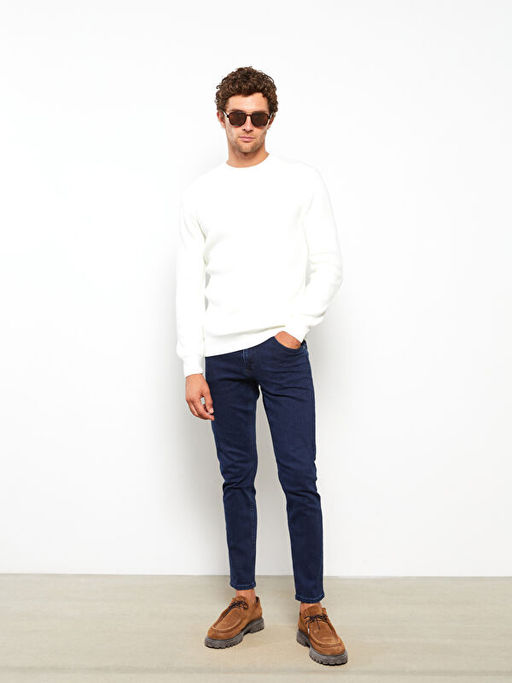 Bisiklet Yaka Uzun Kollu Erkek Triko Kazak - Waikiki фото 3
