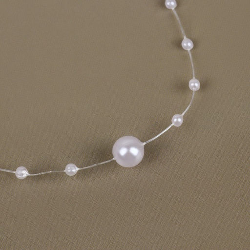 Жемчуг на леске, 3/8 мм, 9±0.5 м, белый