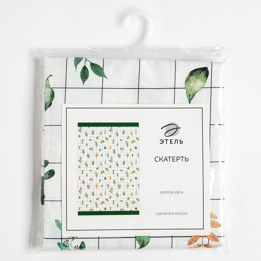 Скатерть «Этель» Flora 149×180 см, 100% хлопок, саржа 190 г/м²
