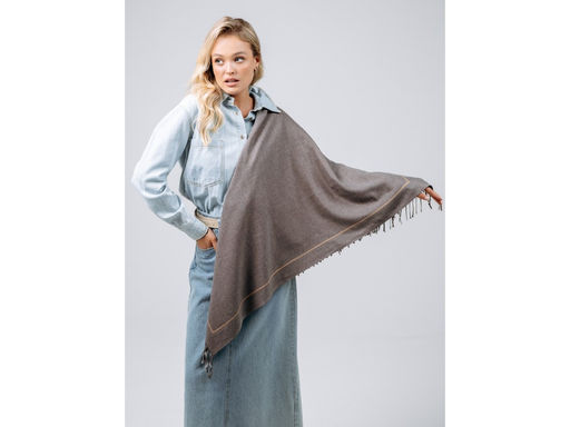 Платок Lanotti двухсторонний Сердце природы терракот/№61