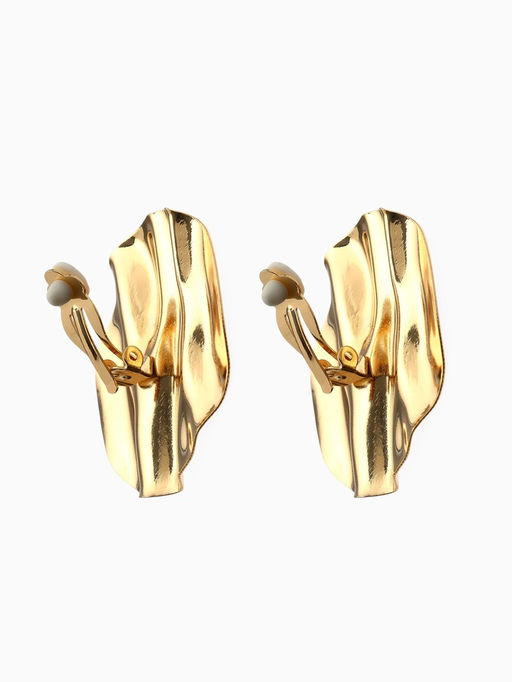 Клипсы Тренд круг, цвет золото