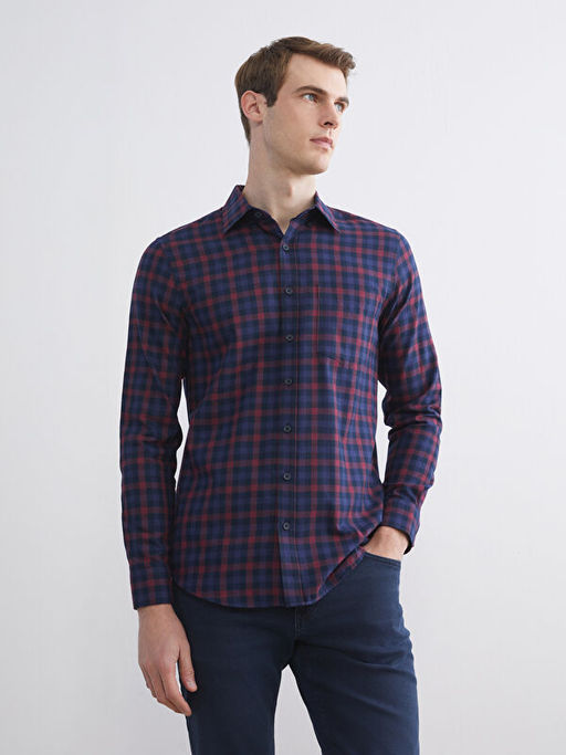 Ekose Gabardin Erkek G?mlek