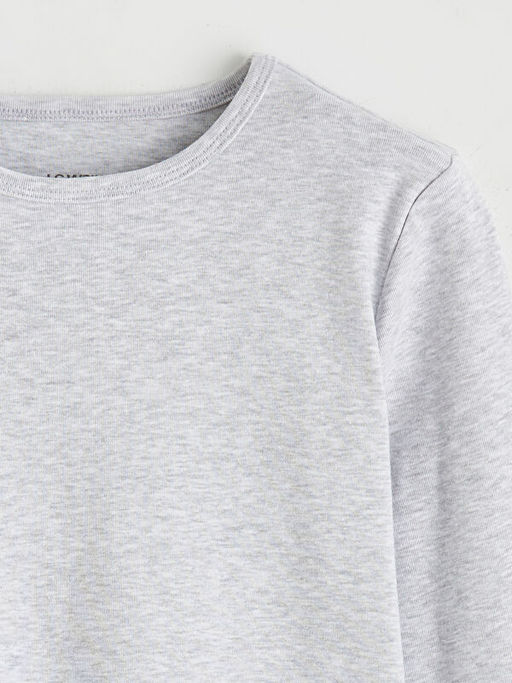 Uzun Kollu Bisiklet Yaka K?z ?ocuk Ti??rt