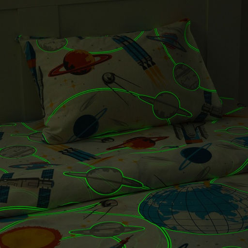 Постельное бельё Этель 1,5 сп Ракеты, 143х215 см, 150х214 см, 50х70 см -1 шт, 100% хлопок, бязь  фото 3