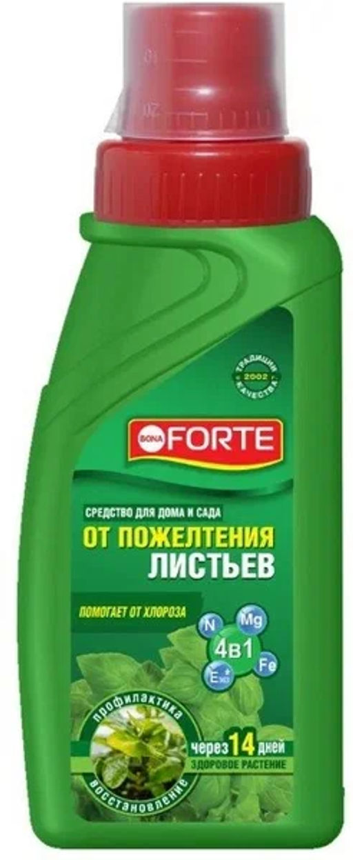 Bona Forte Средство 4в1 от пожелтения листьев ЖКУ 285 мл BF31010071