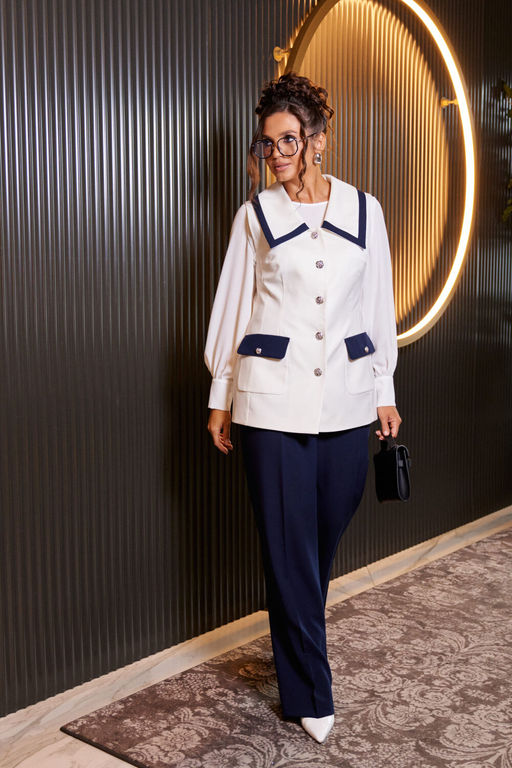 Костюм Beautiful Free 6380 молочно-темно-синий