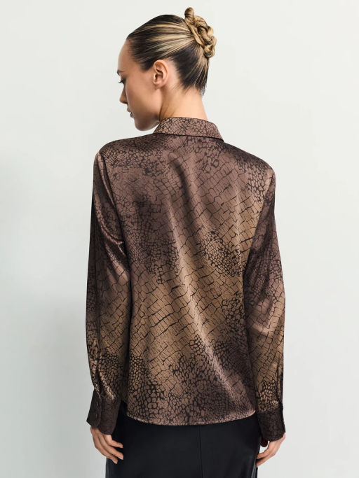 Атласная блузка с принтом / Zarina