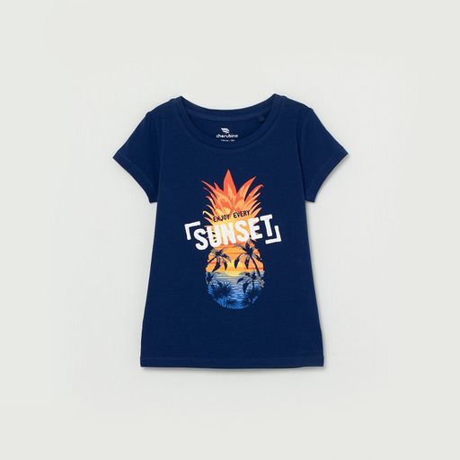 CRB wear/CSJG 63141-41-323 Футболка для девочки,темно-синий/Ex.Cherubino