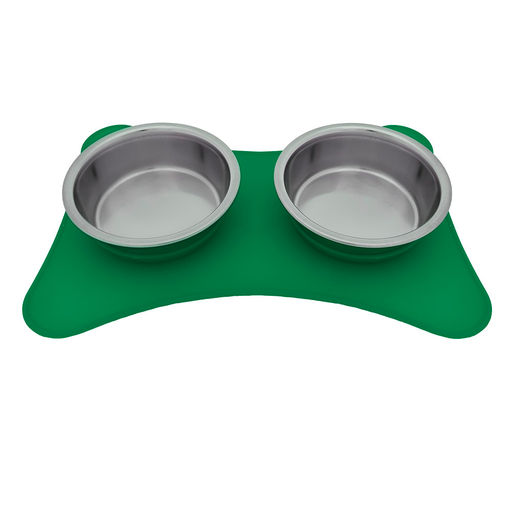 Двойная миска, зеленая, "Харо" 600 мл AENSTD-01
