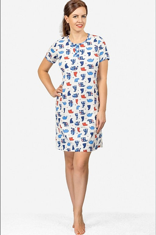 Сорочка с рукавом, голубой (517-1) - Плиона фото 2