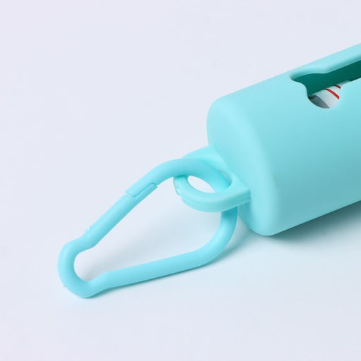 Контейнер с фонариком, пакеты для уборки за собаками (рулон 15 шт), голубой - Пушистое счастье фото 6