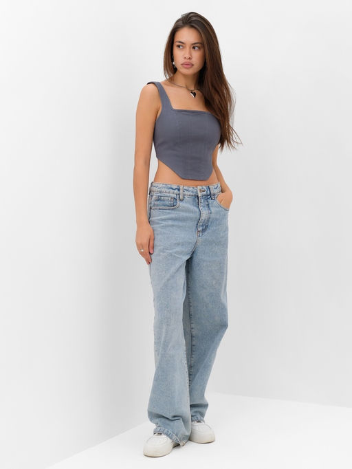 Корсет женский джинсовый MIST: Denim, размер 44, графит