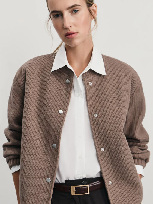 Бомбер из фактурной ткани / Zarina  фото 7