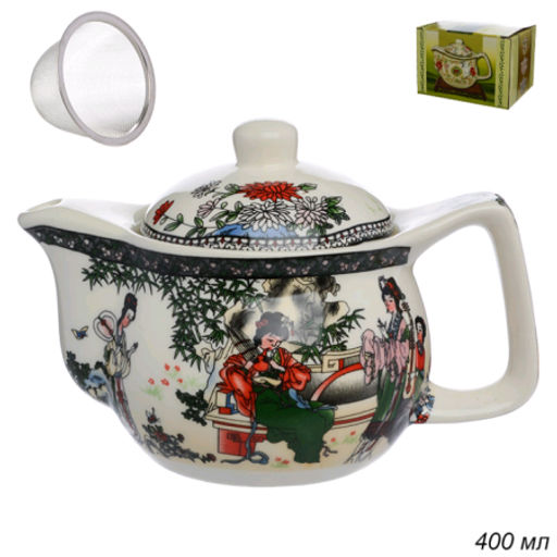 Чайник заварочный 400 мл с металлическим ситом / KJ-492 /уп 60/ - Галеонтрейд фото 2