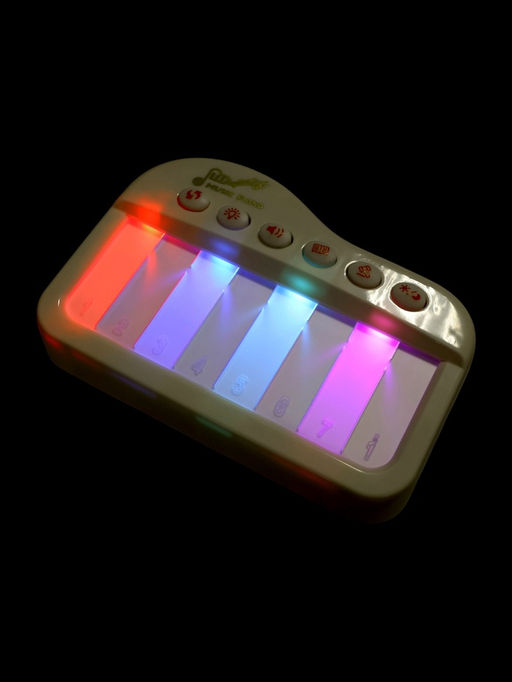 Музыкальное детское сенсорное пианино, звук, свет, белый - Simaland фото 10