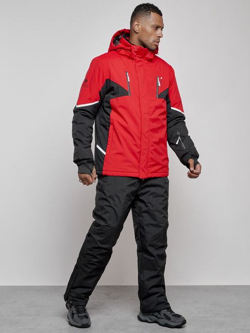 Горнолыжный костюм мужской зимний красного цвета 6319Kr - Leifensh фото 23