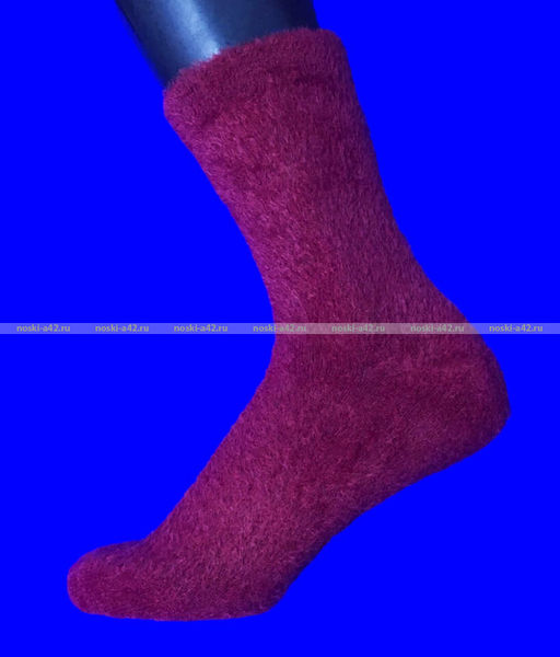 Цена за 10 пар. Термоноски женские ангора НОРКА ШЕРСТЬ высокие однотонные арт. 2781