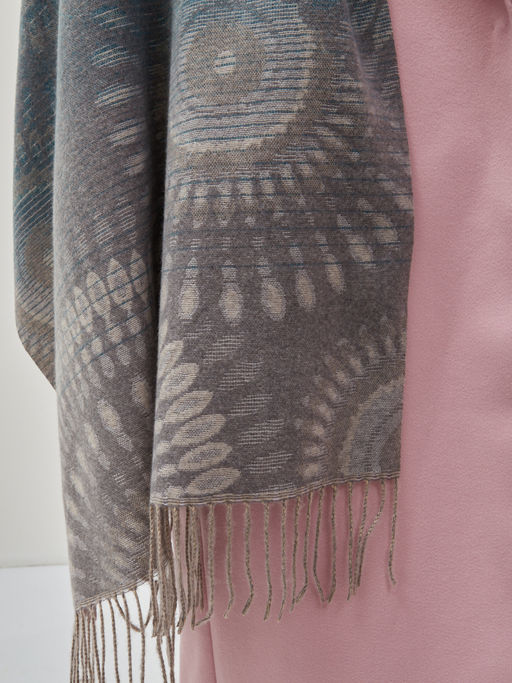 В составе шерсть ! теплый двусторонний палантин - Tantino фото 3