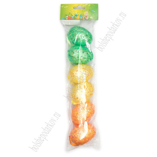 Пасхальный декор Яйца 7 см (6 шт) SF-7862, №1 - Больше подарков фото 2