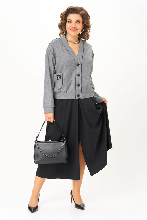 Костюм Aira Style 24131 серо-черный