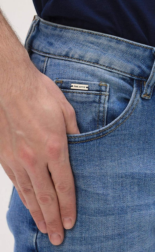 Джинсы F411-0178R l.blue - Fine joyce фото 5
