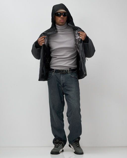 Горнолыжная куртка мужская зимняя темно-серого цвета 7611TC - Mtforce фото 11