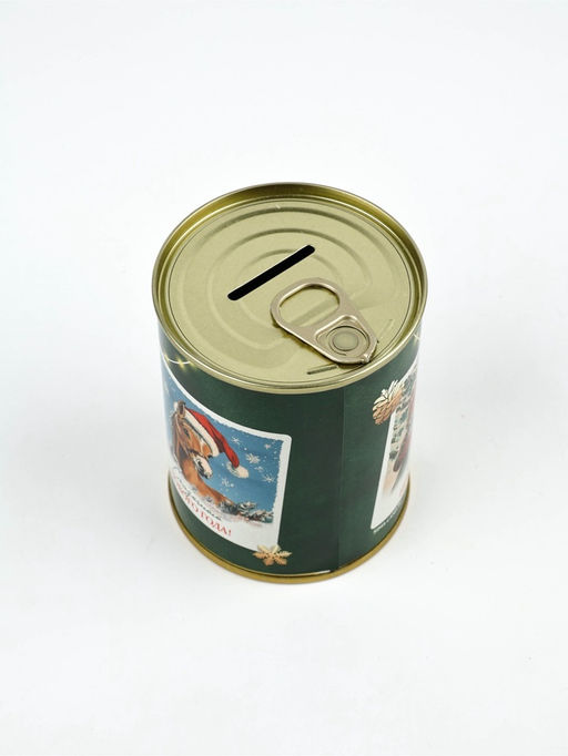 Цена за 2 шт. Копилка банка новогодняя, металл «Советский новый год», 7.5×9.5 см