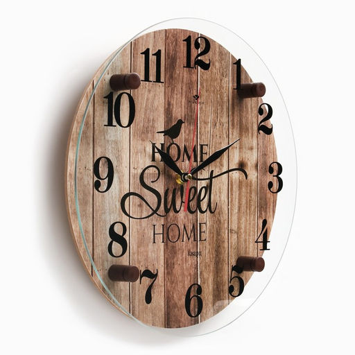 Часы настенные, интерьерные "Милый дом", d-30 см, бесшумные