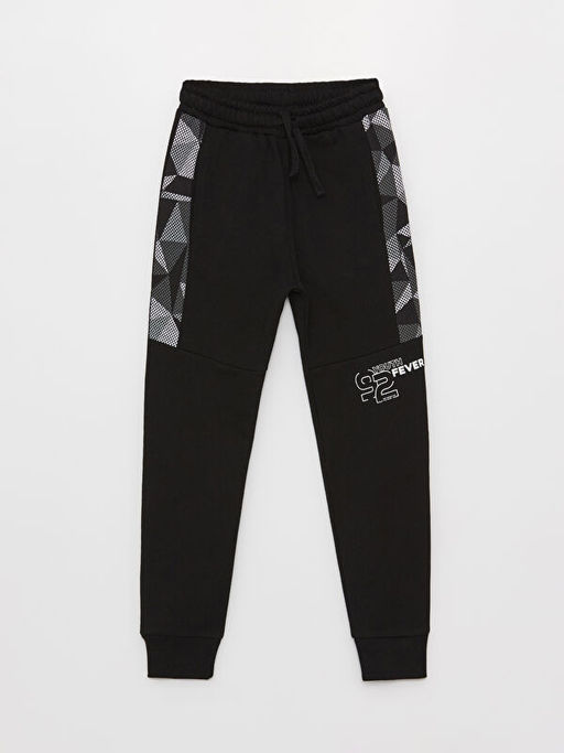Beli Lastikli Bask?l? Erkek ?ocuk Jogger E?ofman Alt?