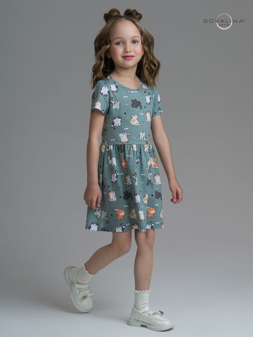 Платье Лето котята хаки - Sovalina фото 24