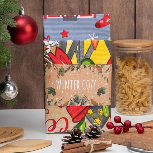 Набор кухонных полотенец Доляна Дом там где сердце 35х60см-2шт, 100% хл