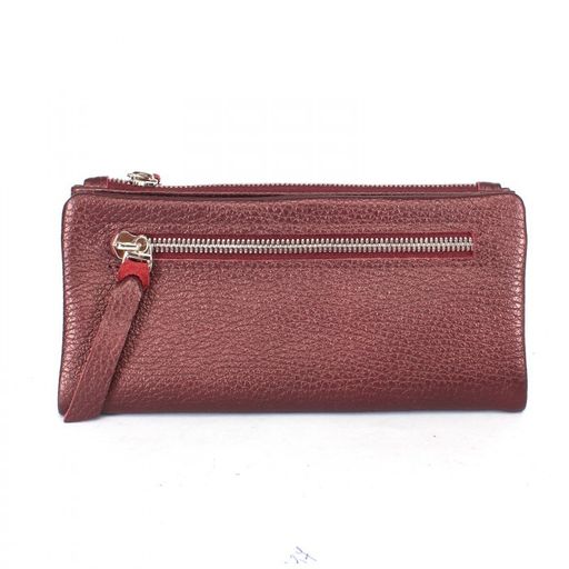 Портмоне женское Croco-ПР-800 натуральная кожа 3 отд, 14 карм, бордо металлик (232) 239937  фото 2